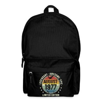 Legendäres Retro-Vintage-Jubiläum im August 1977 - Rucksack - Schwarz - Vorne