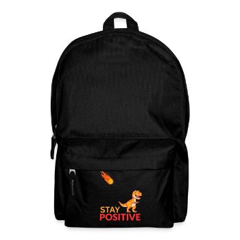 Dino-Meteor Bleib positiv - Rucksack - Schwarz - Vorne