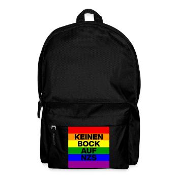 KEINEN BOCK AUF NZS, NO NZS, NO AFD, PRIDE, LGBTQ - Rucksack - Schwarz - Vorne