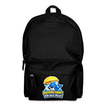 Wal Regenschirm für alle Fälle Lustiger Spruch - Rucksack - Schwarz - Vorne