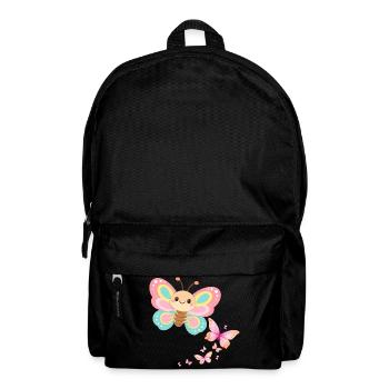 Pastellschmetterling Motiv - Rucksack - Schwarz - Vorne