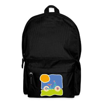 Vélo d’enfant coloré – Balade et liberté - Sac à dos - noir - Devant