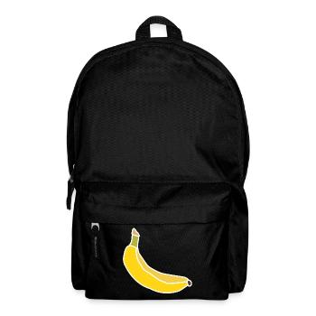 Yellow Banana – Minimalist Fruity Illustration - Backpack - black - Front