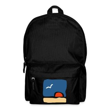 Bird at Sunset – Minimalist Art - Backpack - black - Front