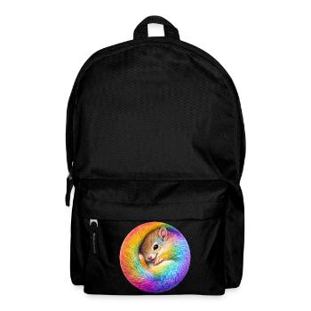 Regenbogen-Eichhörnchen - Rucksack - Schwarz - Vorne