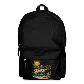 Sunset on the beach surf - Backpack - black - Front