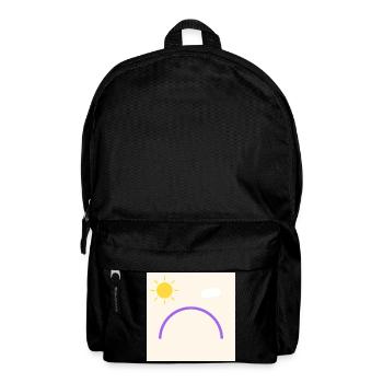 Purple bow in minimal sun - Backpack - black - Front