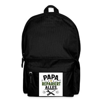 Papa repariert alles - Rucksack - Schwarz - Vorne