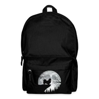 Pleine lune pékinoise - Chien de Péke Maman Papa Chien de poche - Sac à dos - noir - Devant