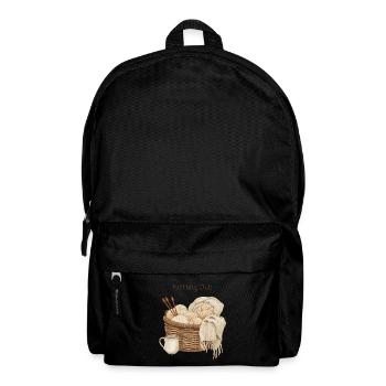 Knitting Club Stricken Cozy Hobby - Backpack - black - Front