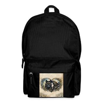 Clockwork Wolf's Heart - Backpack - black - Front