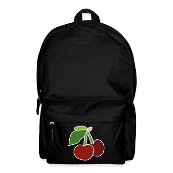 Red Cherries – Fruity Pop Illustration - Backpack - black - Front