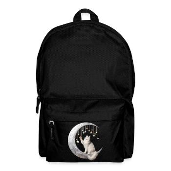 Moon Cat and Stars - Backpack - black - Front