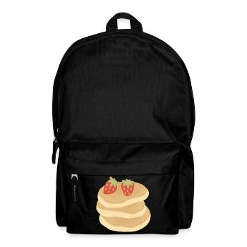 Pile de crêpes à la fraise - Sac à dos - noir - Devant