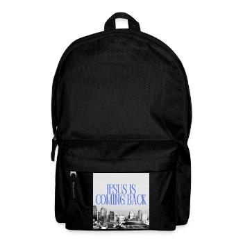 Jesus Is Coming Back Urban Skyline Typography Grap - Backpack - black - Front