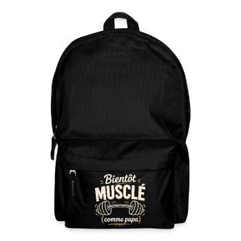 bientôt musclé comme papa gym musculation - Sac à dos - noir - Devant