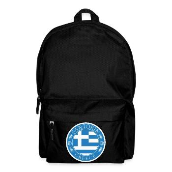 Santorini Greece – Vintage Island Poster - Backpack - black - Front