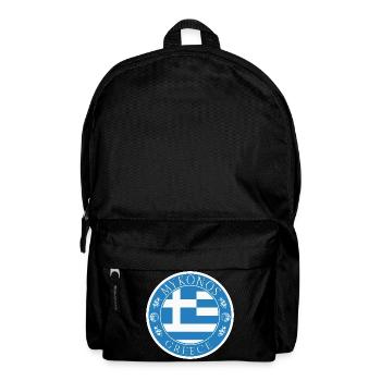 Mykonos Greece – Vintage Island Poster - Backpack - black - Front