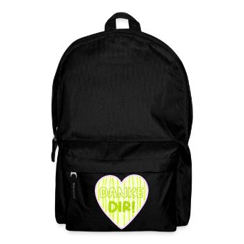 Danke Dir Herz - Rucksack - Schwarz - Vorne