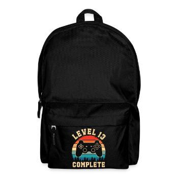 Level 13 complete – 13 Year Old Gift - Backpack - black - Front