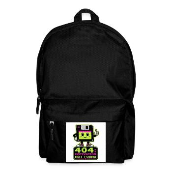 Retro 404 Motivation not found - Backpack - black - Front