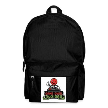 Game Over Touch Grass Pixel - Backpack - black - Front