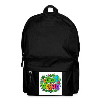Adoptez une fleur végane - Sac à dos - noir - Devant