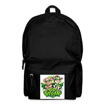 Adoptez les super-héros véganes - Sac à dos - noir - Devant