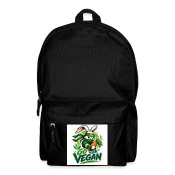 go vegan - Backpack - black - Front