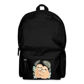 Cute Sloths: Cuddling in the Pastel Jungle - Backpack - black - Front