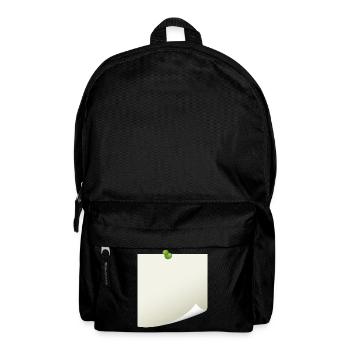 Post-it Zettel - Rucksack - Schwarz - Vorne
