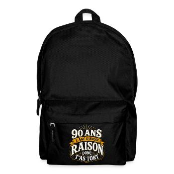 90 ans | Humour Cadeau D’anniversaire 90 ans - Sac à dos - noir - Devant