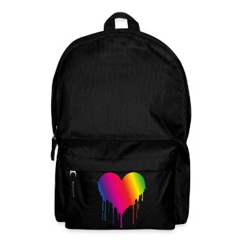 Cœur Arc-en-ciel Goutte - Sac à dos - noir - Devant
