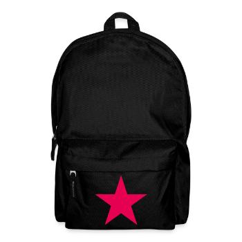 Neon Pink Star - Backpack - black - Front