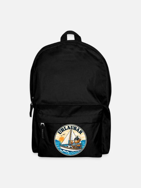 URLAUBÄR – Bär auf Segelurlaub - Rucksack - Schwarz