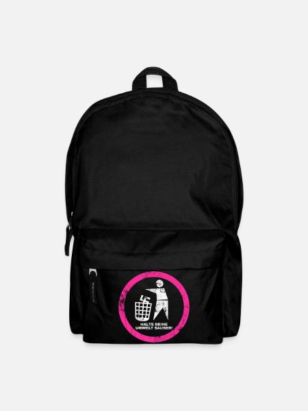 Gegen Rechts - Halte deine Umwelt sauber - FCK NZS - Rucksack - Schwarz