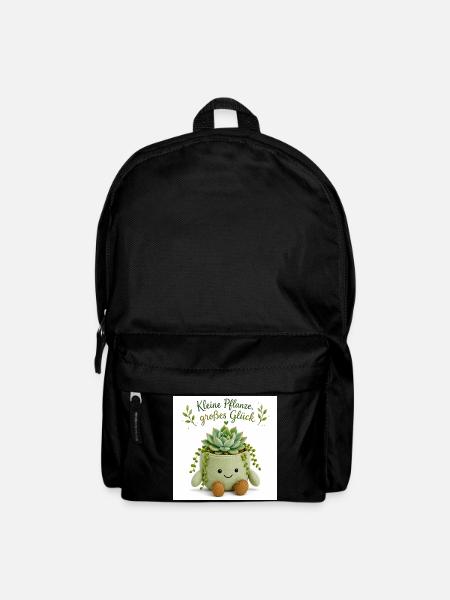 Kleine Pflanze, großes Glück - Rucksack - Schwarz
