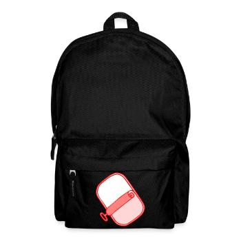 Namensfläche Fischdose - Rucksack - Schwarz - Vorne