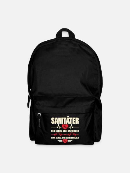 Sanitäter Rettungsdienst Geschenk Geburtstag - Rucksack - Schwarz