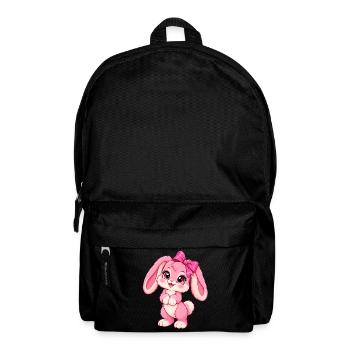 Kawaii-Pinkkiefer mit großem Bogen - Rucksack - Schwarz - Vorne