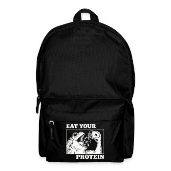 Iss dein Protein lustiger Frosch - Rucksack - Schwarz - Vorne