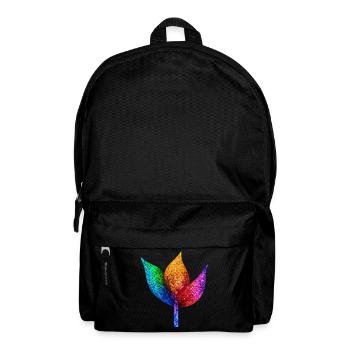 Regenbogengeometrisches Blatt - Rucksack - Schwarz - Vorne