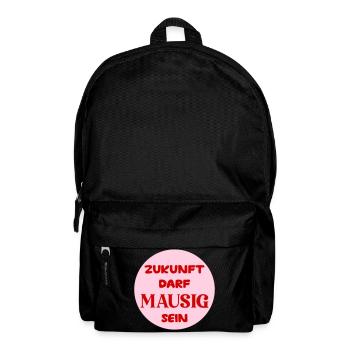 Mausige Zukunft - Rucksack - Schwarz - Vorne