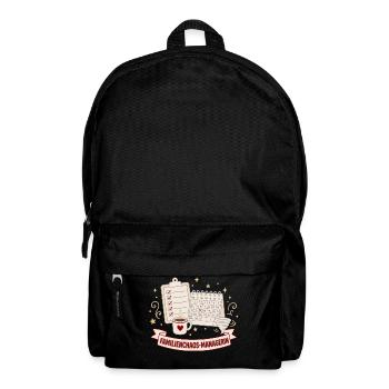 Familienchaos-Managerin Lustiger Mama Spruch - Rucksack - Schwarz - Vorne