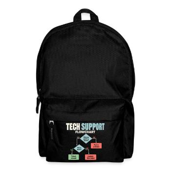 IT Support Flowchart Helpdesk Humor - Rucksack - Schwarz - Vorne