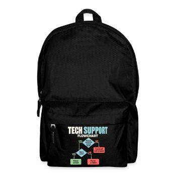 IT Support Flowchart Helpdesk Humor - Rucksack - Schwarz - Vorne