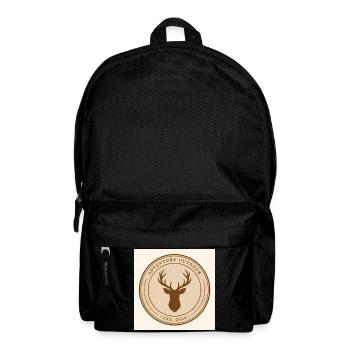 Adventure Outdoor Deer Head - Vintage Hunting Badg - Rucksack - Schwarz - Vorne