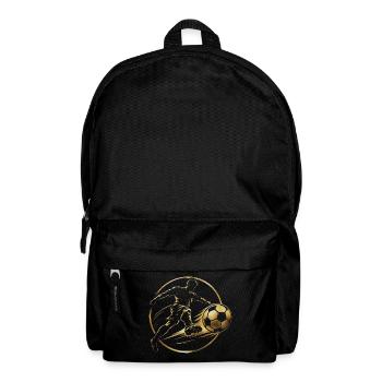 Goldenes Fußballkick-Emblem - Rucksack - Schwarz - Vorne