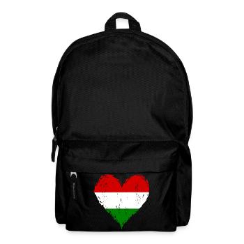 Ungarn Flagge Herz used - Rucksack - Schwarz - Vorne