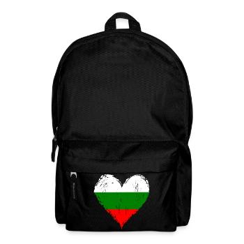 Bulgarien Herzflagge Grunge - Rucksack - Schwarz - Vorne